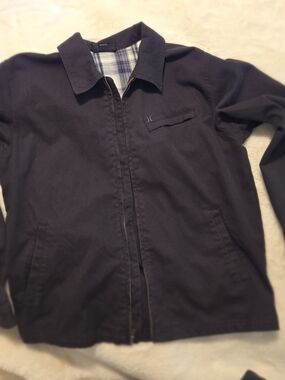 Hurley Black Cotton Zip Jacket